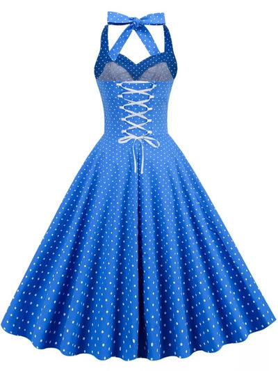 Vintage Sexy Pin Up Mekko Sininen