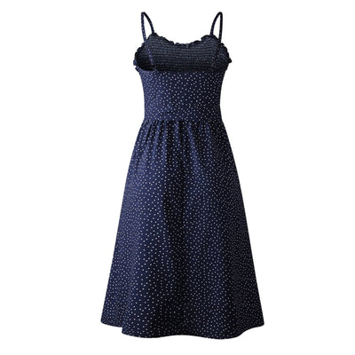 Vintage Kuusikymmentäluvun Sininen Mekko