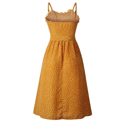 Vintage Kuusikymmentäluvun Keltainen Mekko