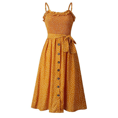 Vintage Kuusikymmentäluvun Keltainen Mekko