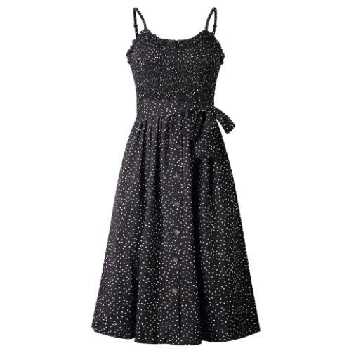 Vintage Kuusikymmentäluvun Mekko, Musta