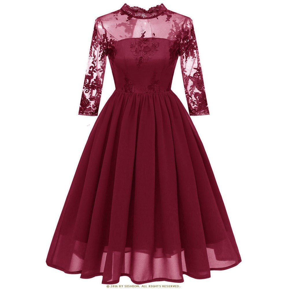 Vintage Burgundy Voile -Mekko