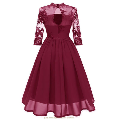 Vintage Burgundy Voile -Mekko