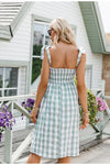 Vintage Vihreä Gingham-Mekko