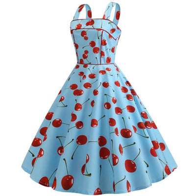 Vintage 1950 Kirsikansininen Mekko