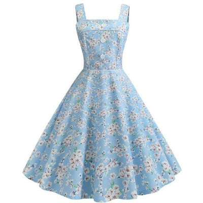 Vintage 1950 Taivaansininen Mekko
