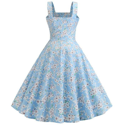 Vintage 1950 Taivaansininen Mekko