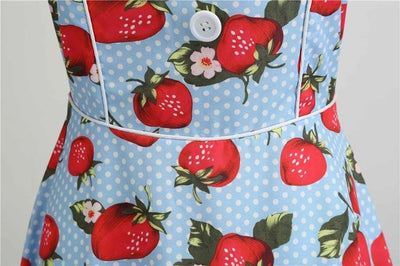 Vintage 1950 Mansikansininen Mekko