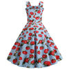 Vintage 1950 Mansikansininen Mekko