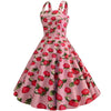 Vintage 1950 Mansikkavaaleanpunainen Mekko