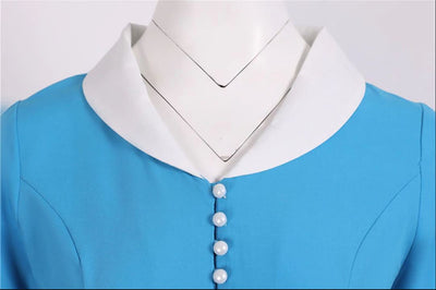 Vintage 50-Luvun Mekko Taivaansininen