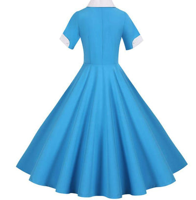 Vintage 50-Luvun Mekko Taivaansininen