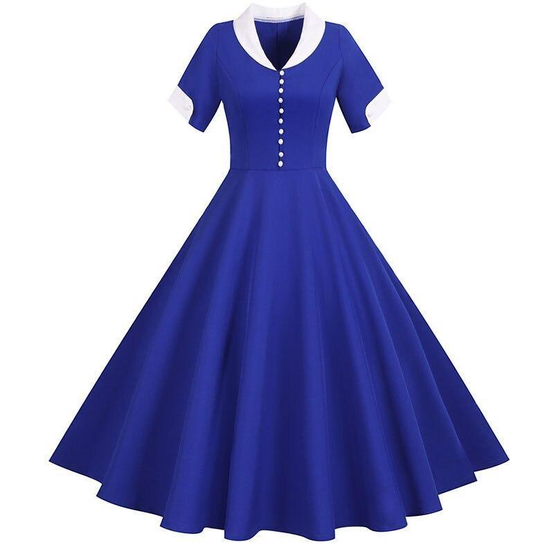 Vintage 50-Luvun Sininen Mekko