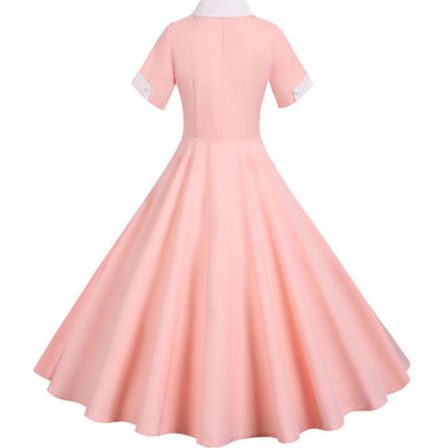 Vintage 50-Luvun Vaaleanpunainen Mekko