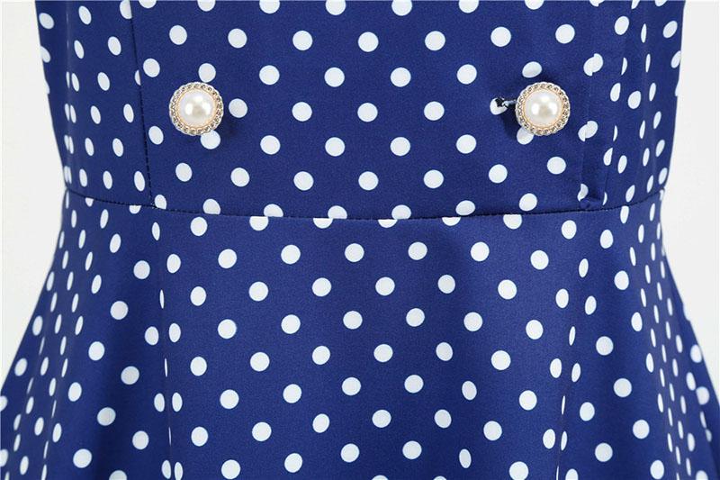 50-Luvun Lumoava Sininen Mekko