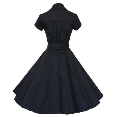 Vintage 50-Luvun Vankka Musta Mekko