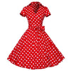 Vintage 50-Luvun Punainen Mekko