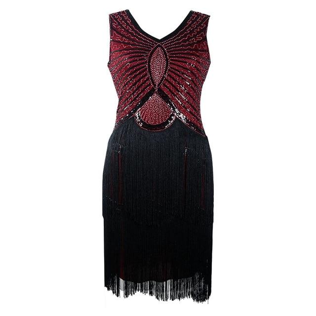 Vintage 1920-Luvun Art Deco -Viinimekko