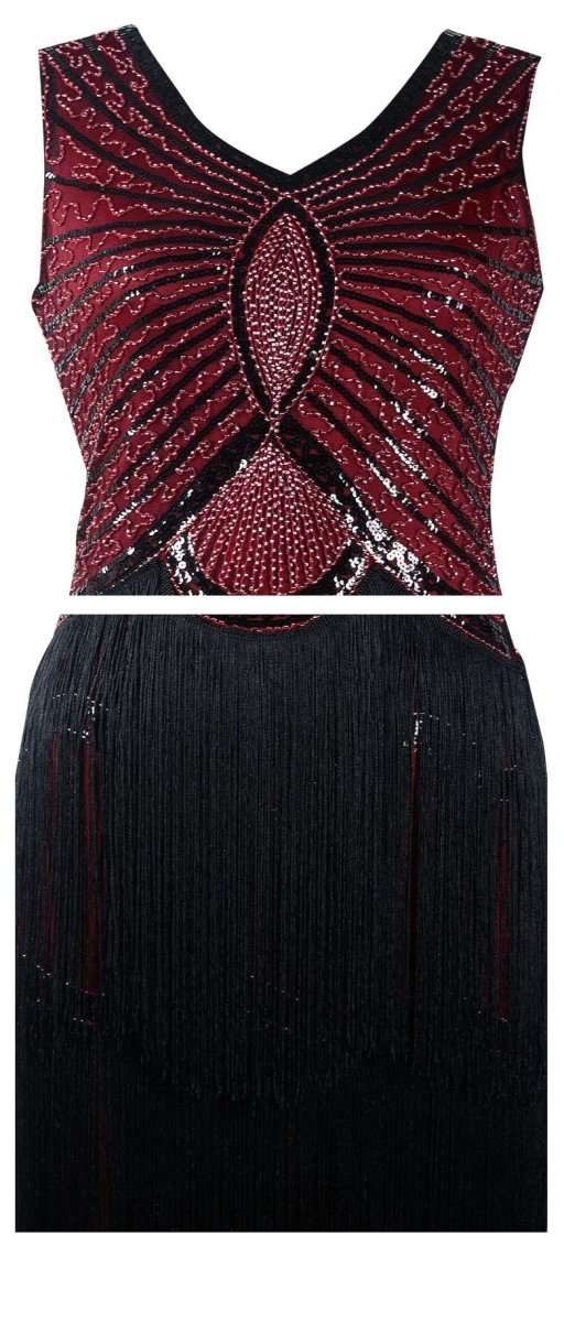 Vintage 1920-Luvun Art Deco -Viinimekko