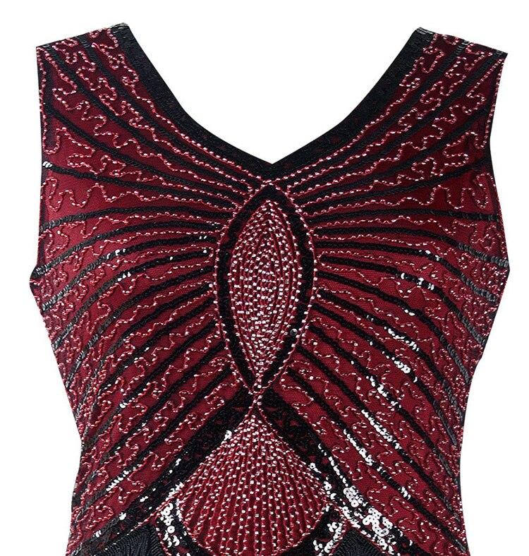 Vintage 1920-Luvun Art Deco -Viinimekko