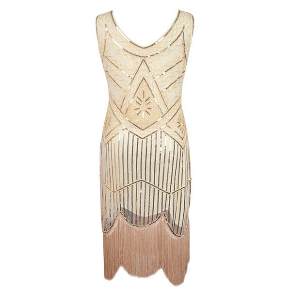 Vintage 20-Luvun Beige Mekko