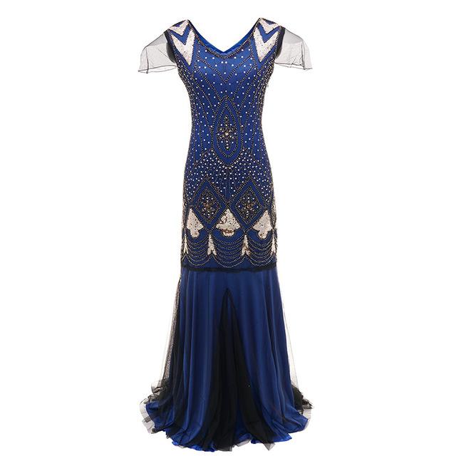 Vintage 20-Luvun Charleston Dress Blue