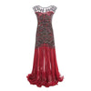 Vintage 20-Luvun Flapper Punainen Mekko