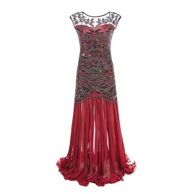 Vintage 20-Luvun Flapper Punainen Mekko
