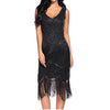 Vintage 20-Luvun Gatsby-Mekko, Musta