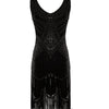 Vintage 20-Luvun Gatsby-Mekko, Musta