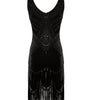 Vintage 20-Luvun Gatsby-Mekko, Musta