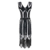 Vintage 20-Luvun Gatsby-Mekko, Musta Hopea