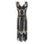 Vintage 20-Luvun Gatsby-Mekko Mustakulta