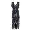 Vintage 20s Plus Size Charleston Mekko Musta