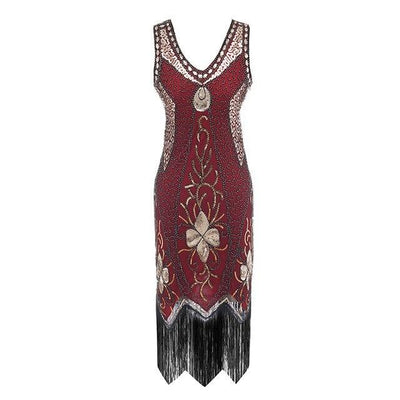 Vintage 20s Plus Size Punainen Charleston Mekko