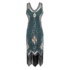 Vintage 20s Plus Size Green Charleston Mekko