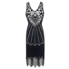 Vintage 20s Plus Size -Mekko, Musta Hopea