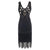 Vintage 20s Plus Size -Mekko, Musta Kulta