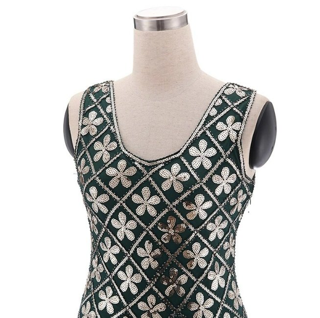 Vintage 20s Plus Kokoinen Kultamekko