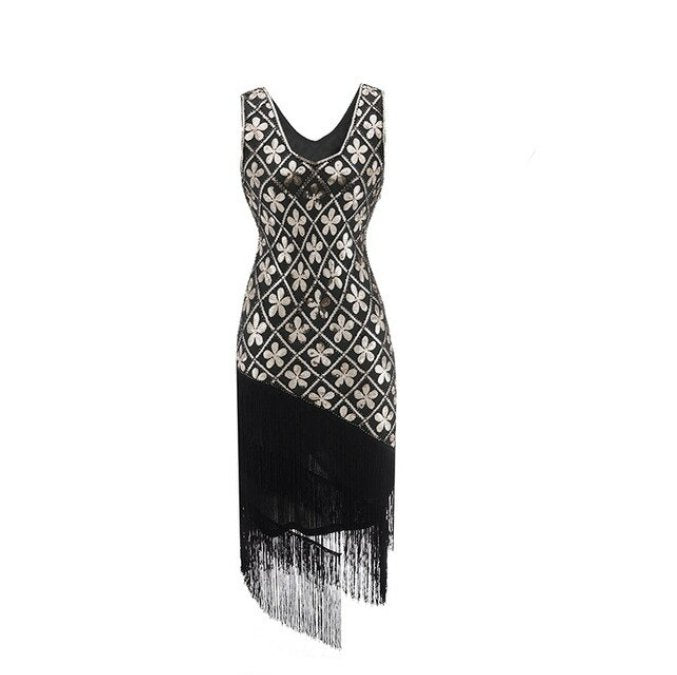 Vintage 20s Plus Kokoinen Kultamekko