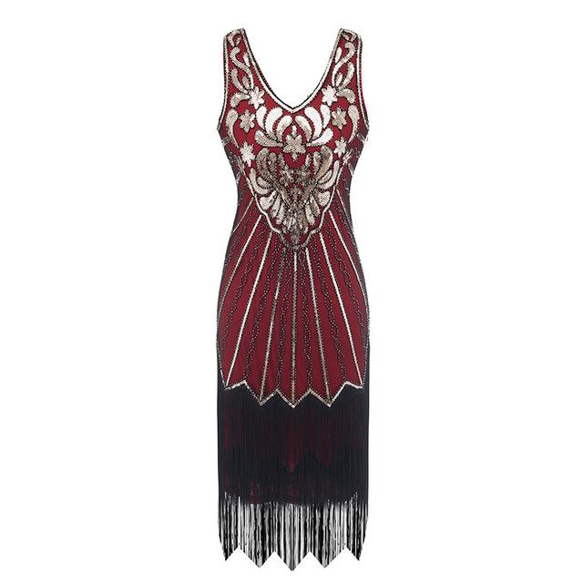 Vintage 20s Plus Size Punainen Mekko