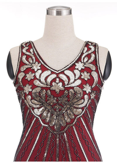 Vintage 20s Plus Size Punainen Mekko