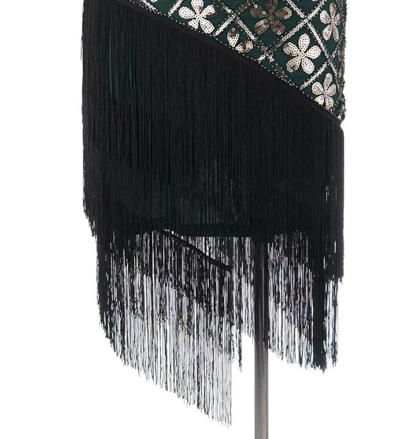 Vintage 20s Plus Size Green Gold -Mekko