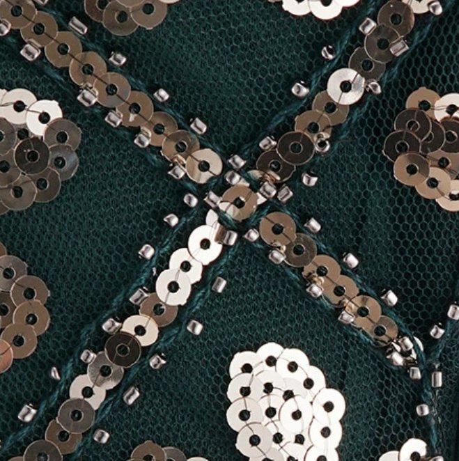 Vintage 20s Plus Size Green Gold -Mekko