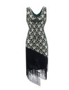 Vintage 20s Plus Size Green Gold -Mekko