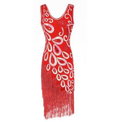 Punainen 20-Luvun Tyylinen Mekko