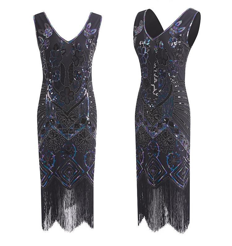 Vintage 20s Paris -Mekko, Musta