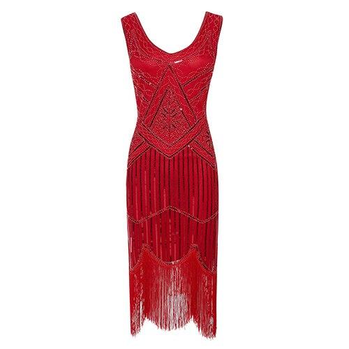 Vintage 20-Luvun Punainen Mekko