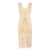 Vintage 20-Luvun Paljettimekko Beige