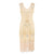 Vintage 20-Luvun Paljettimekko Beige